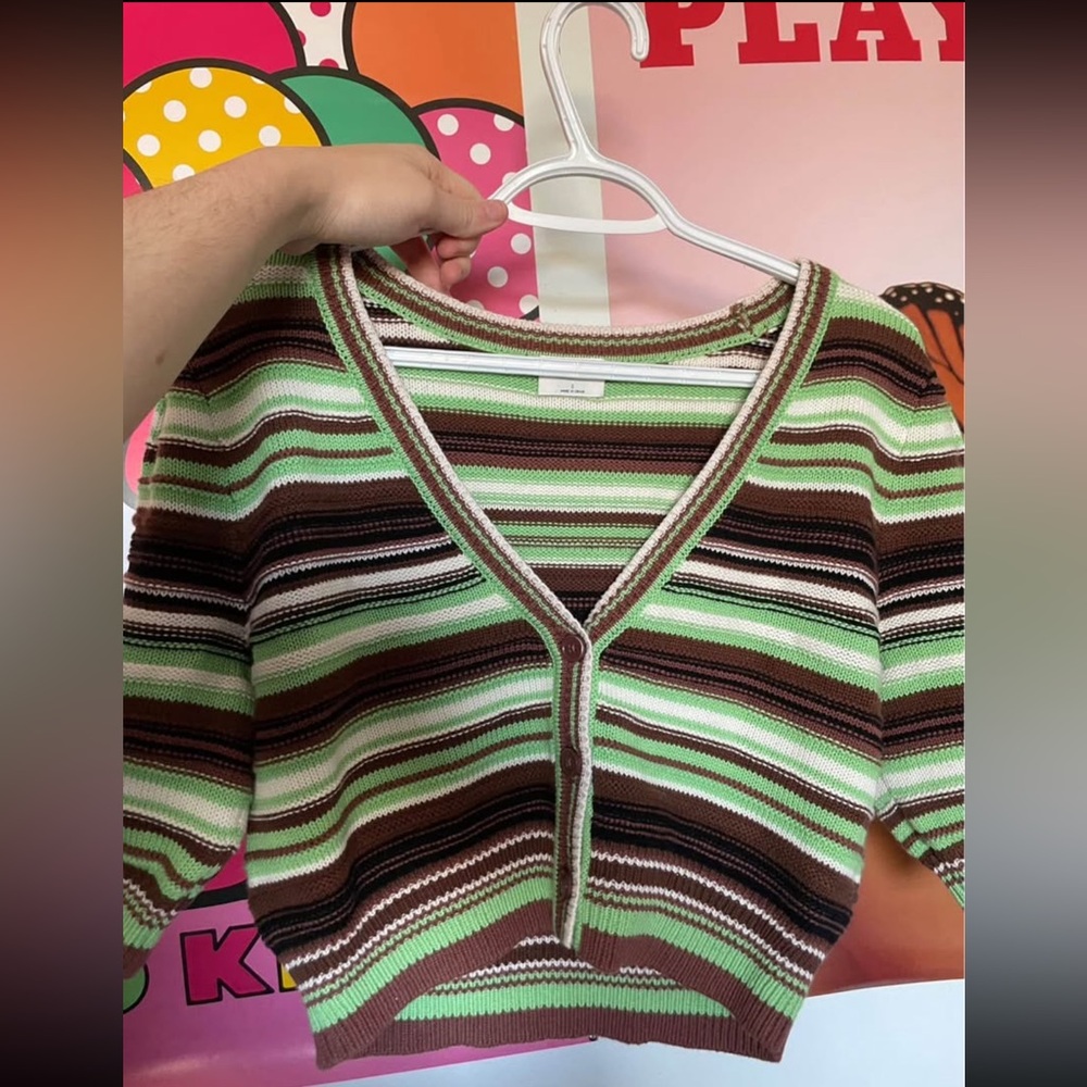 Wilfred Multicolor Striped Knit Cardigan